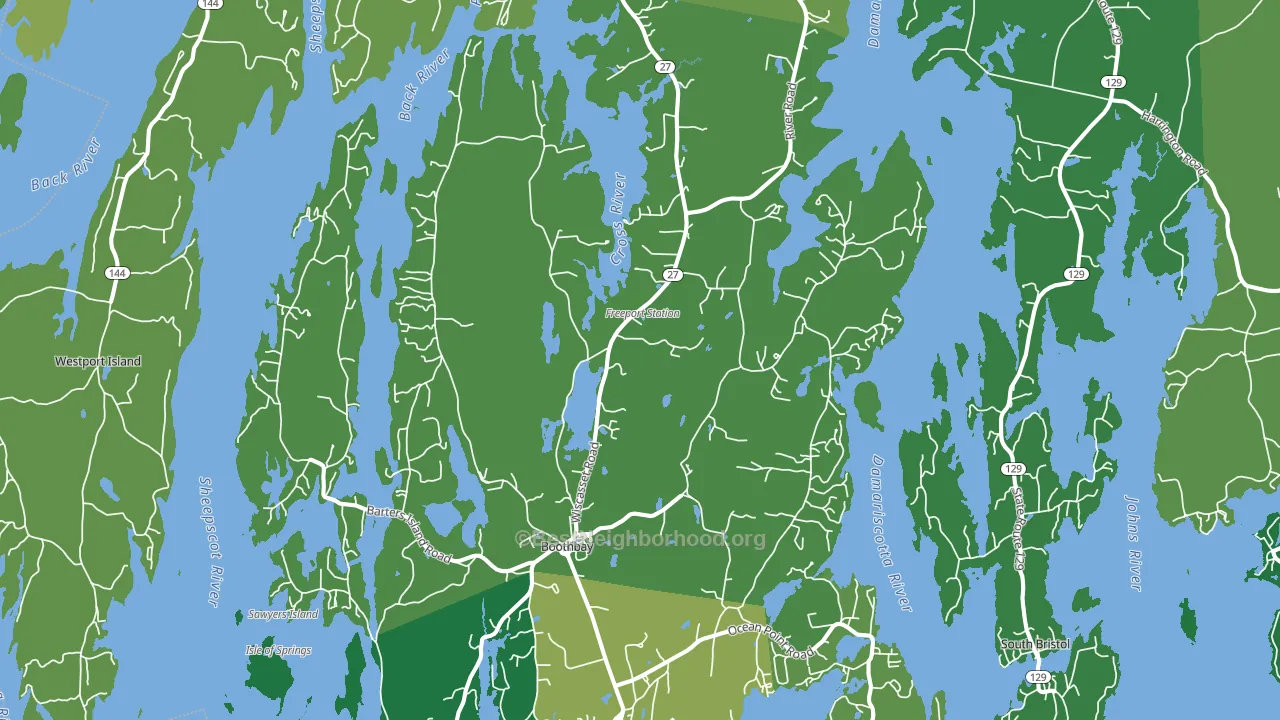 04537, ME block-group voter-turnout map