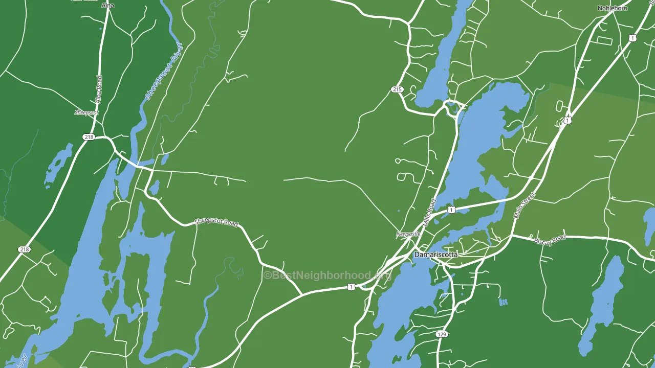 04553, ME block-group voter-turnout map
