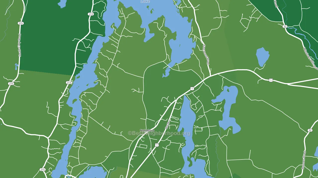04555, ME block-group voter-turnout map