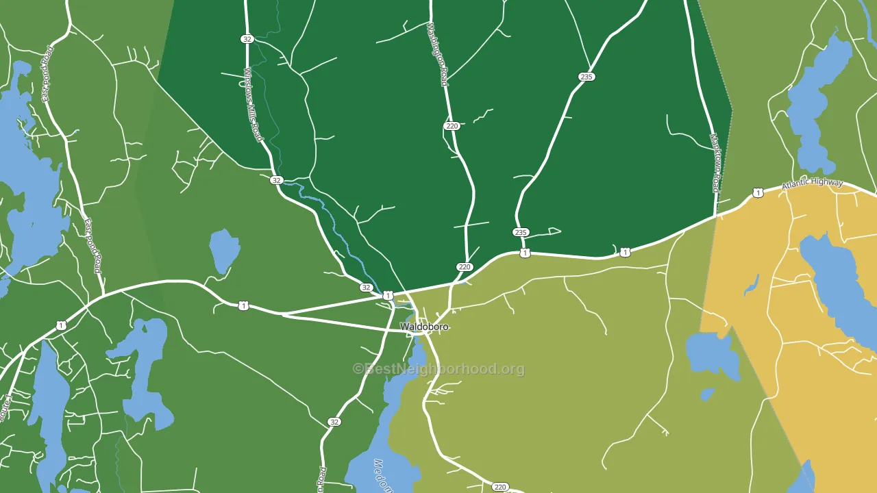 04572, ME block-group voter-turnout map