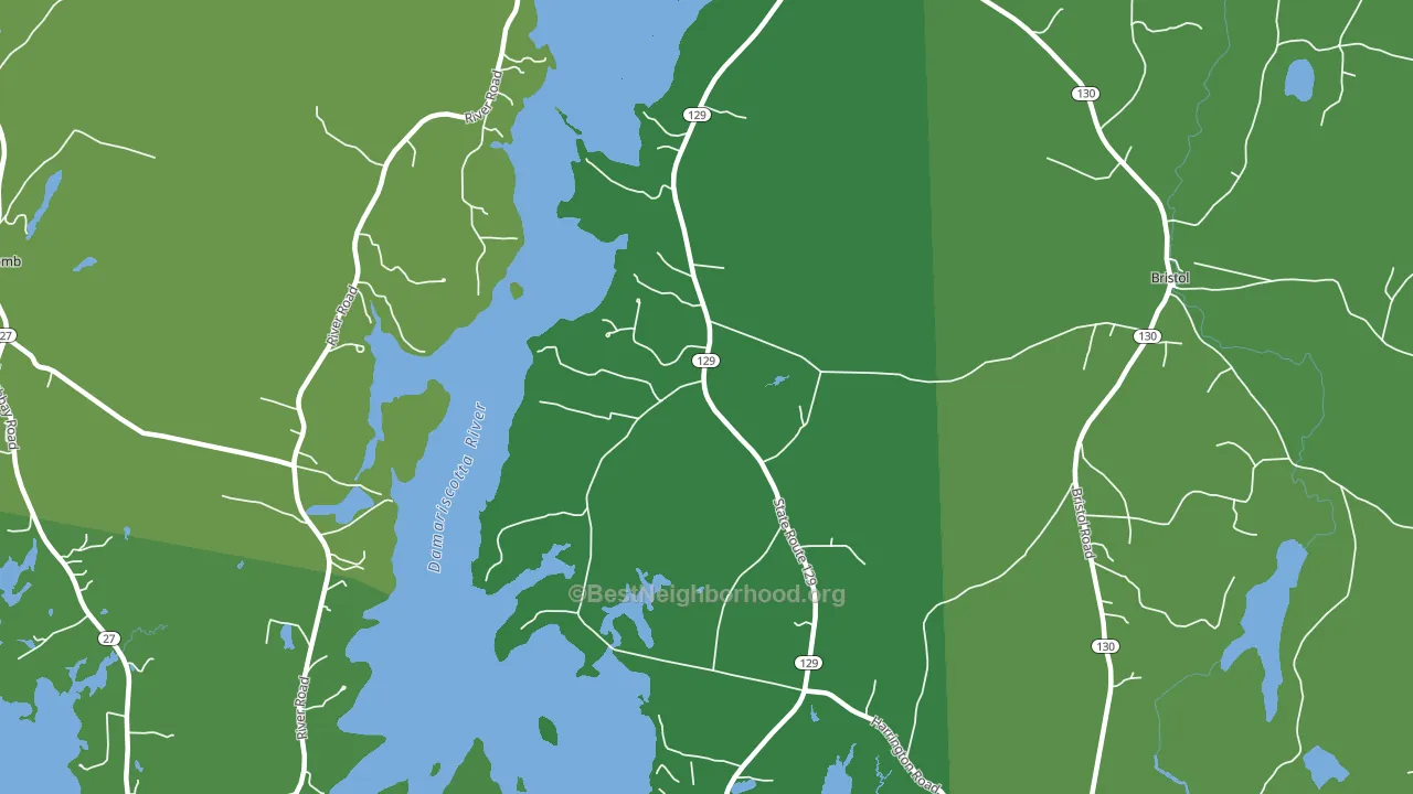 04573, ME block-group voter-turnout map