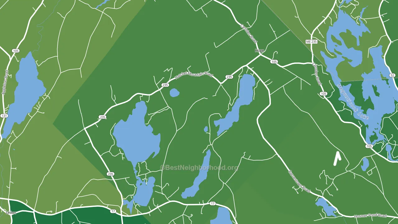 04847, ME block-group voter-turnout map