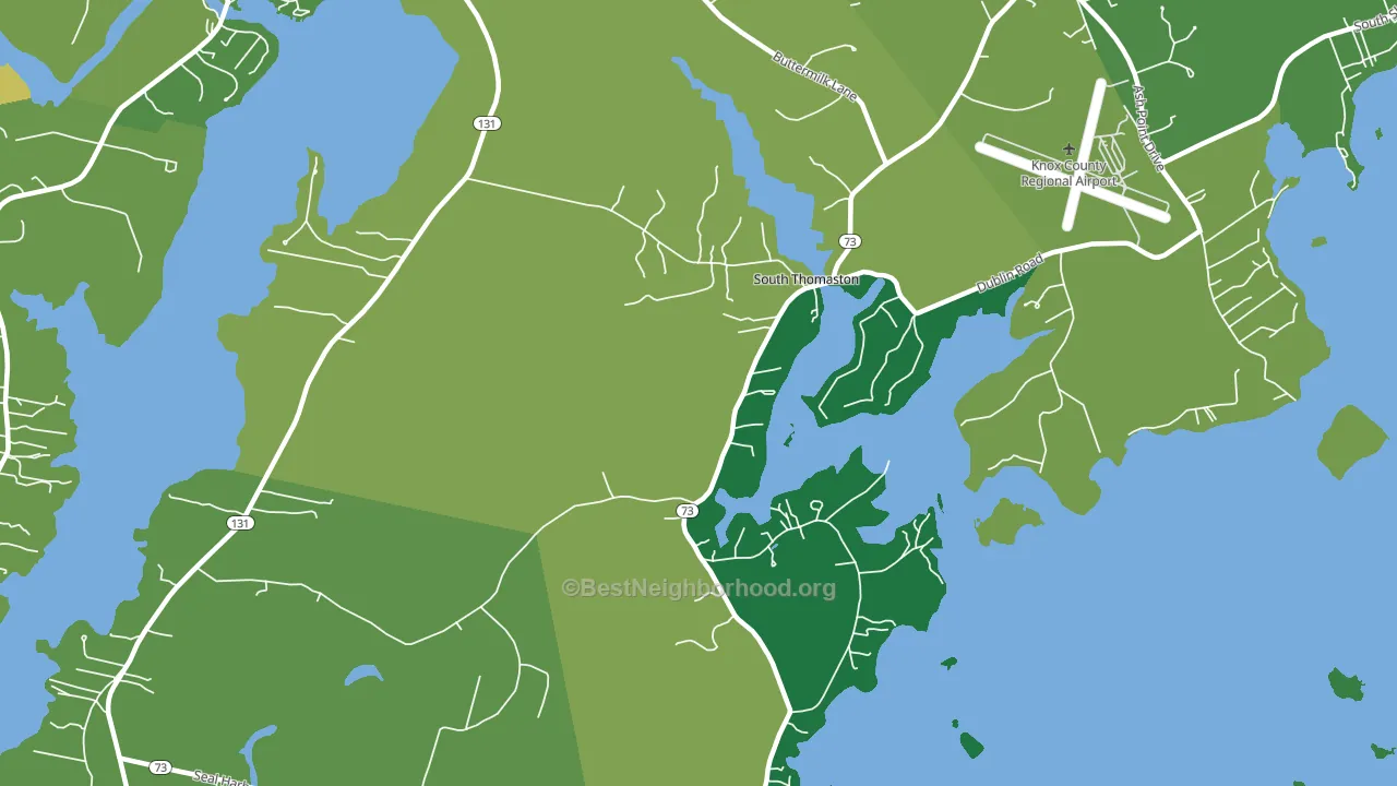 04858, ME block-group voter-turnout map