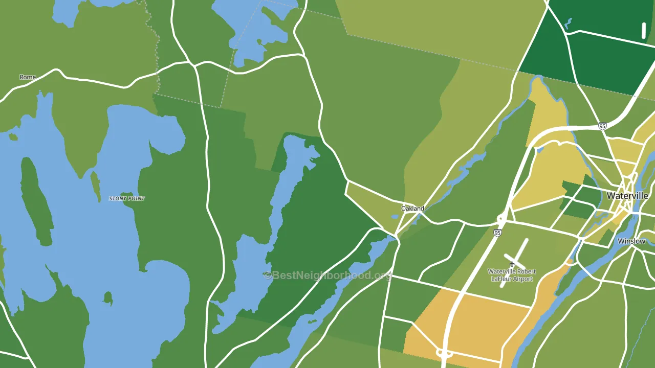 04963, ME block-group voter-turnout map