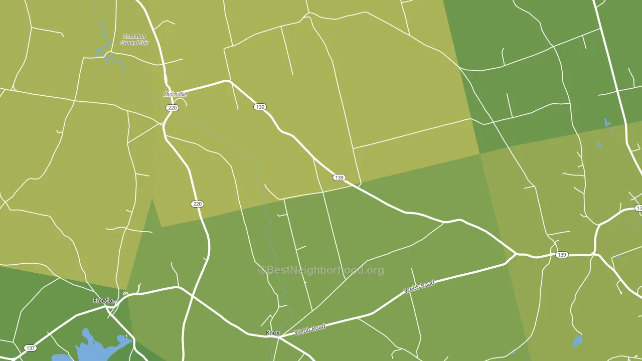 04986, ME block-group voter-turnout map