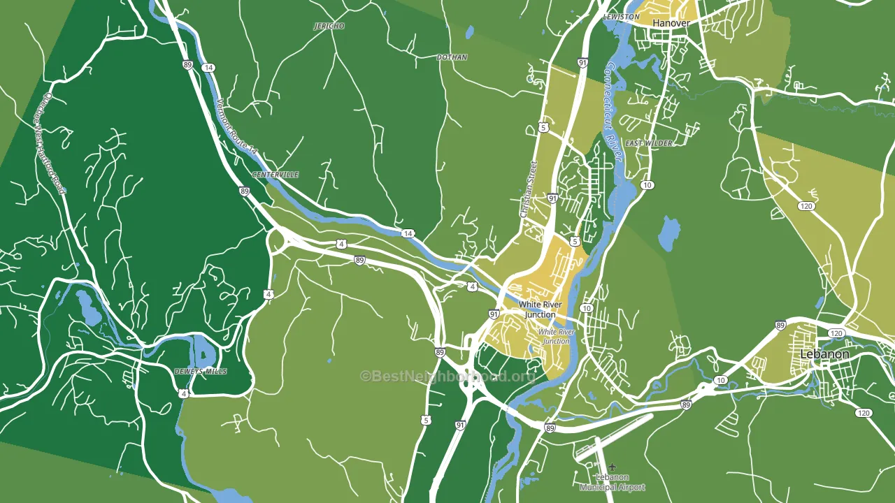 05001, VT block-group voter-turnout map