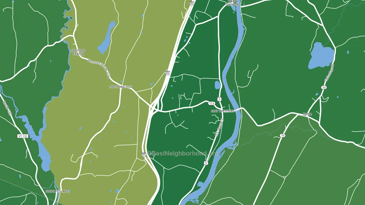 05043, VT block-group voter-turnout map