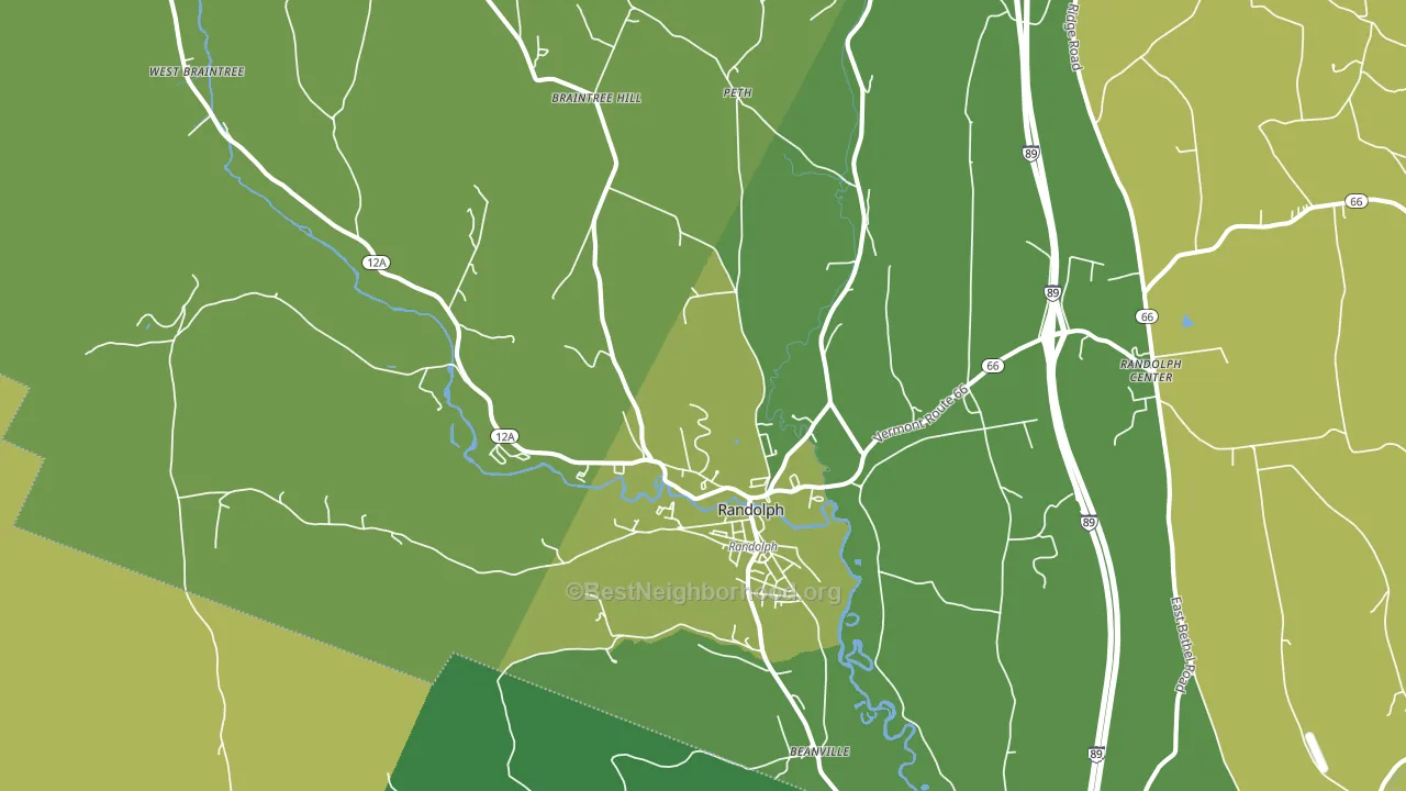 05060, VT block-group voter-turnout map
