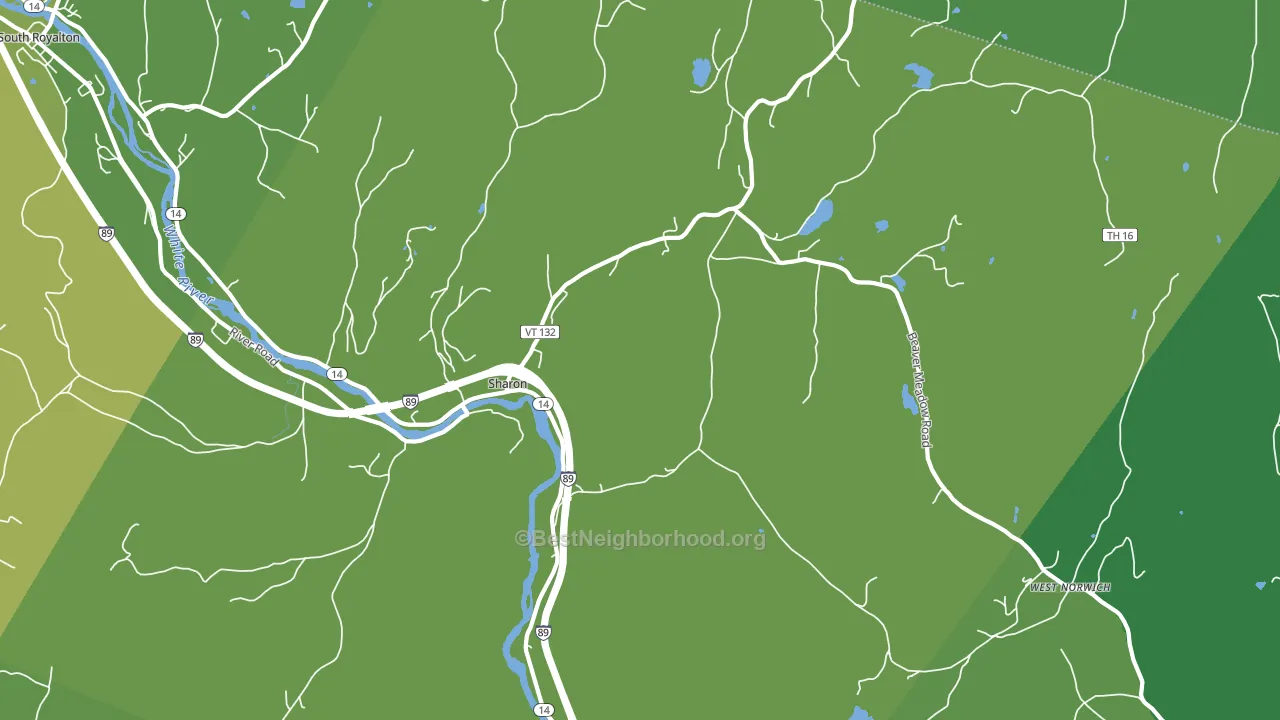 05065, VT block-group voter-turnout map
