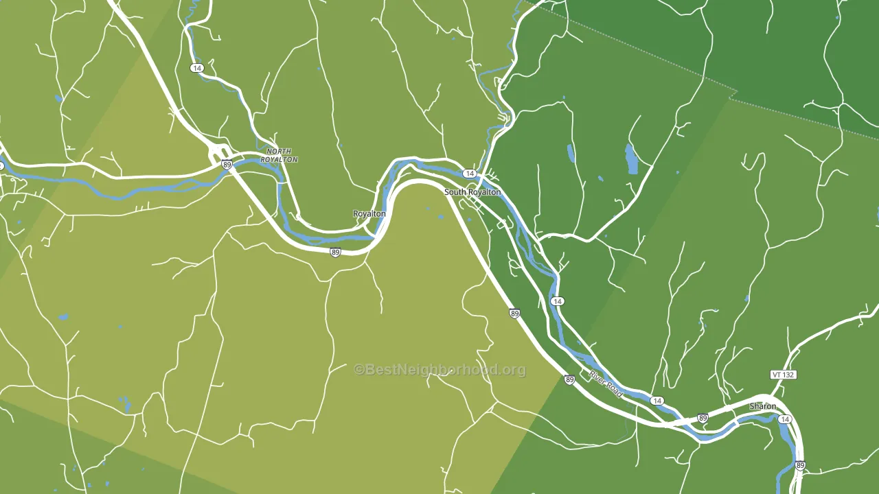 05068, VT block-group voter-turnout map