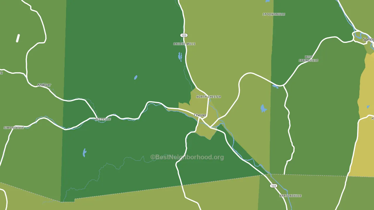 05143, VT block-group voter-turnout map