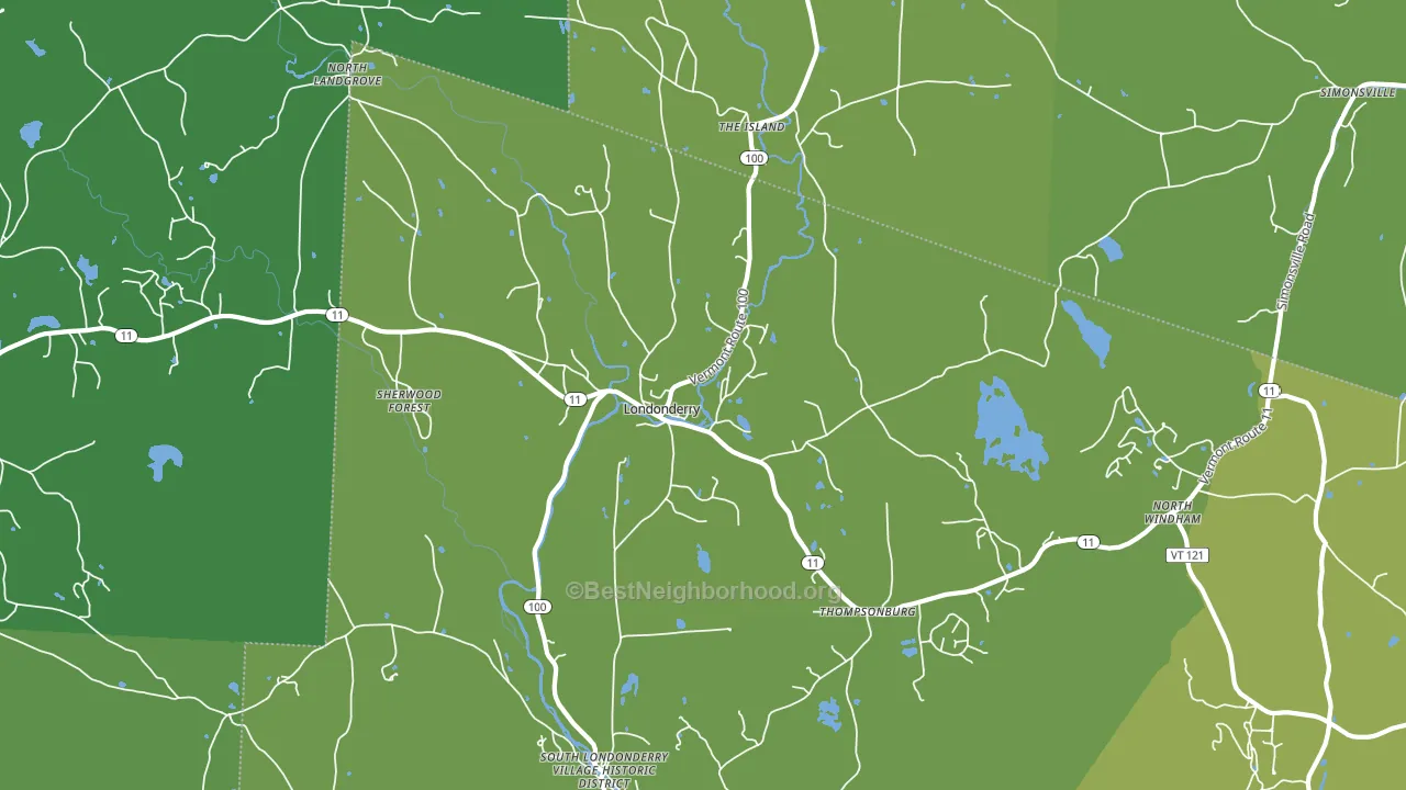 05148, VT block-group voter-turnout map
