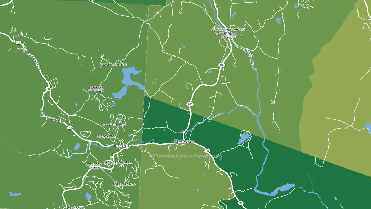 05155, VT block-group voter-turnout map