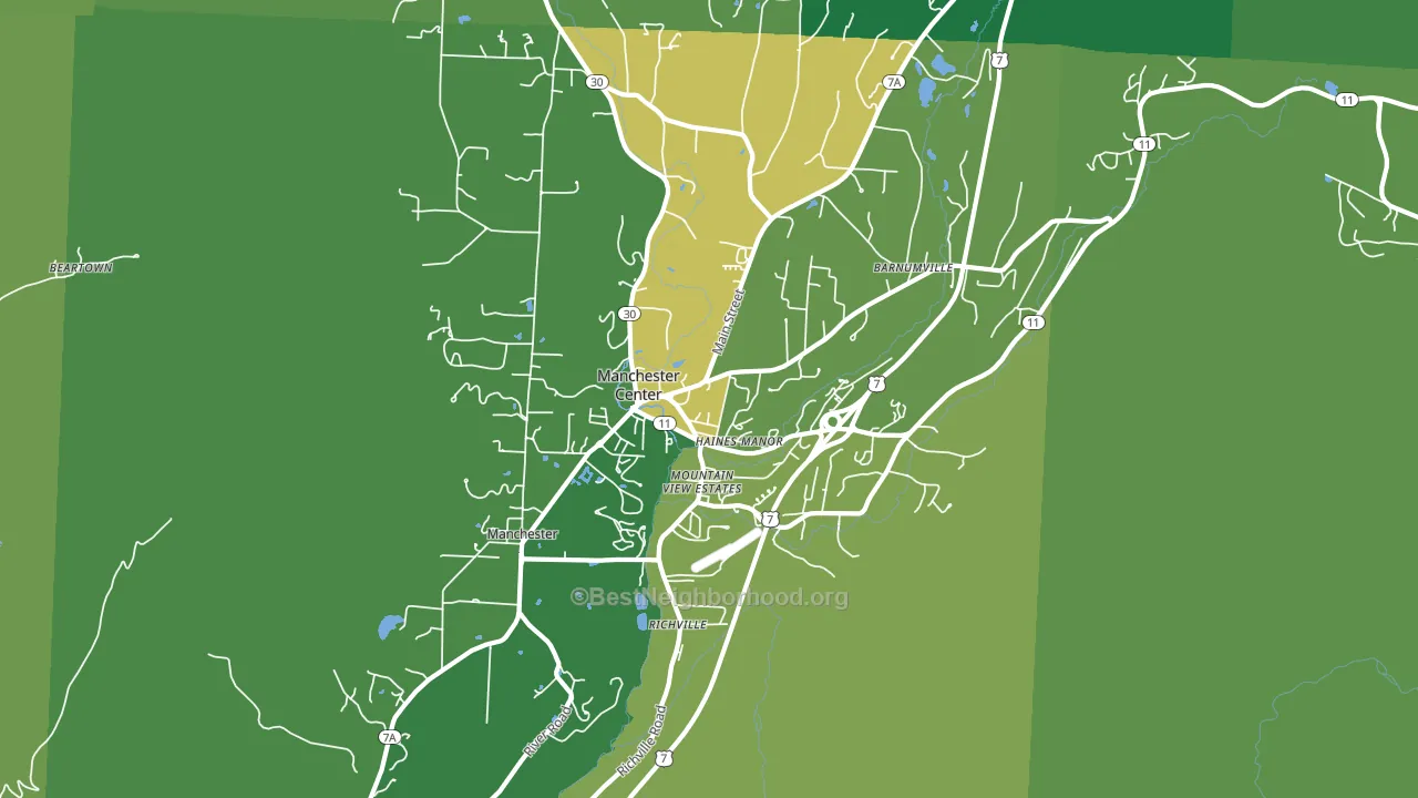 05255, VT block-group voter-turnout map