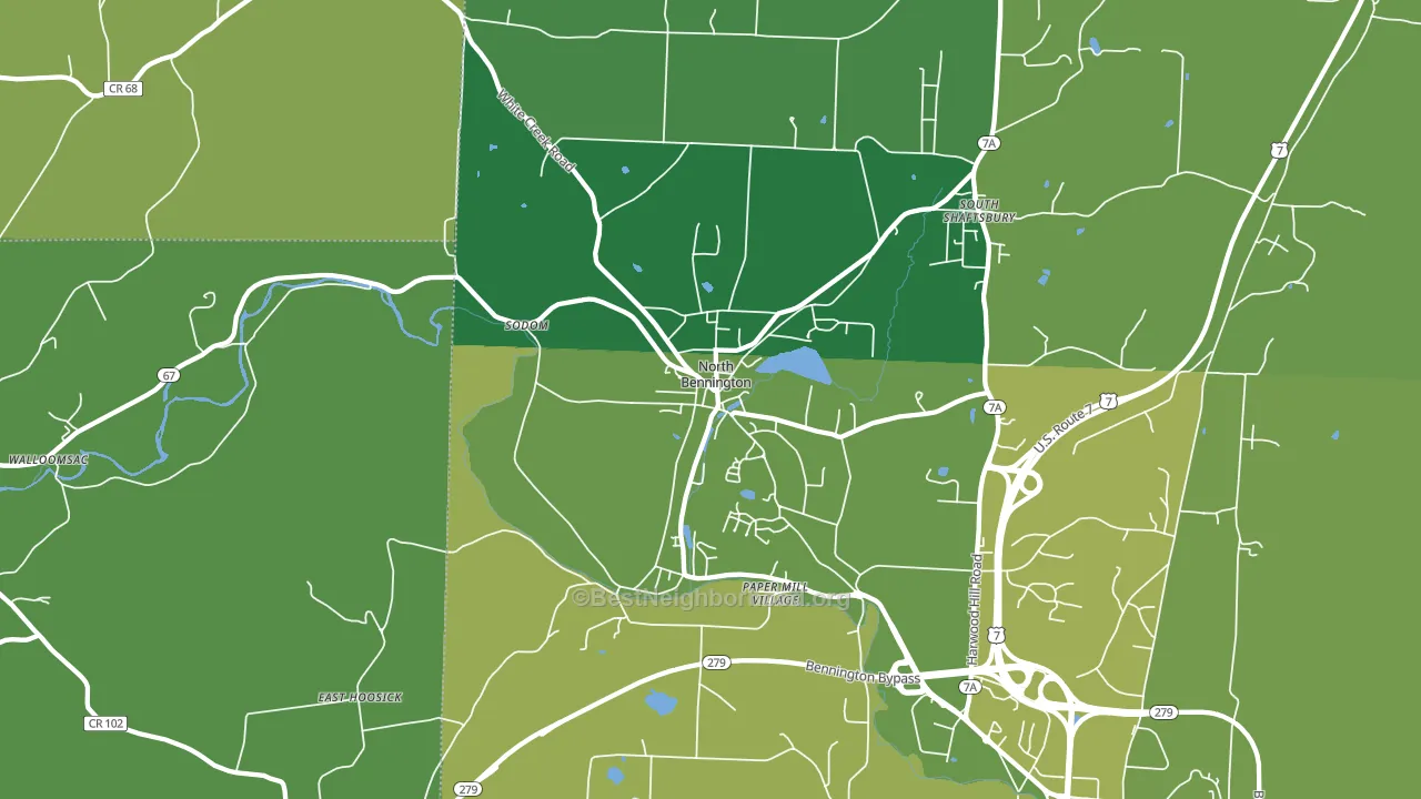 05257, VT block-group voter-turnout map
