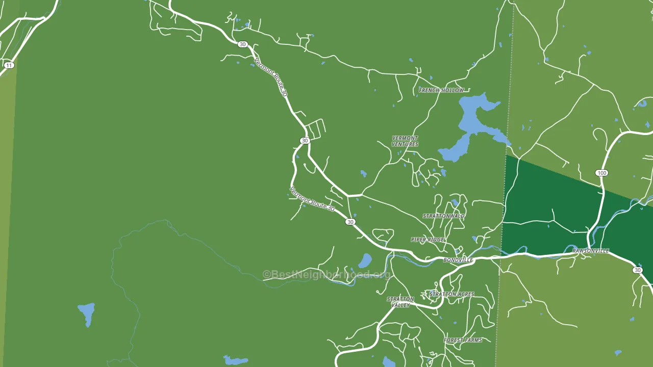 05340, VT block-group voter-turnout map