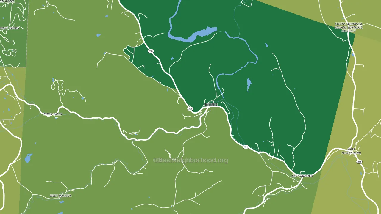 05343, VT block-group voter-turnout map