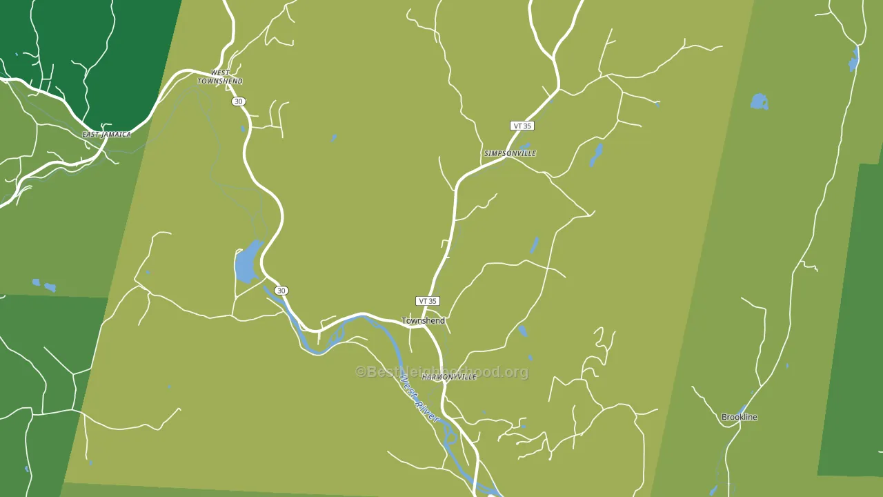 05353, VT block-group voter-turnout map