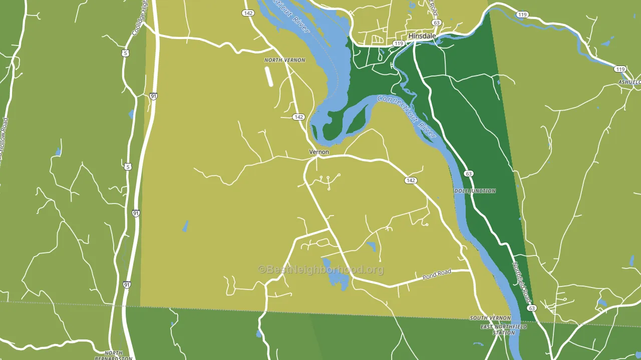05354, VT block-group voter-turnout map