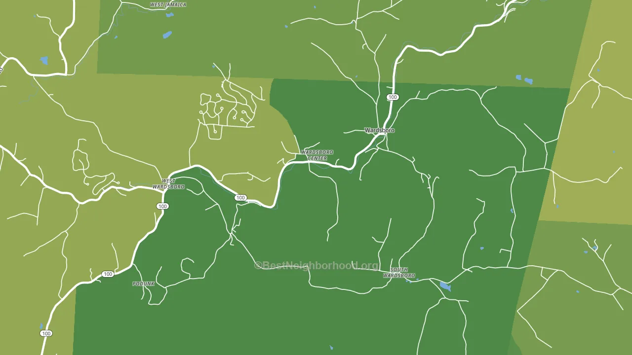 05355, VT block-group voter-turnout map