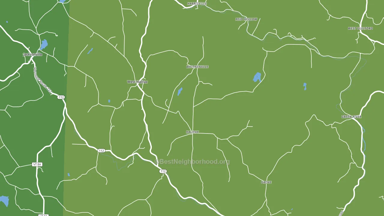 05358, VT block-group voter-turnout map