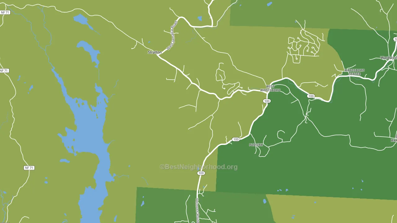05360, VT block-group voter-turnout map