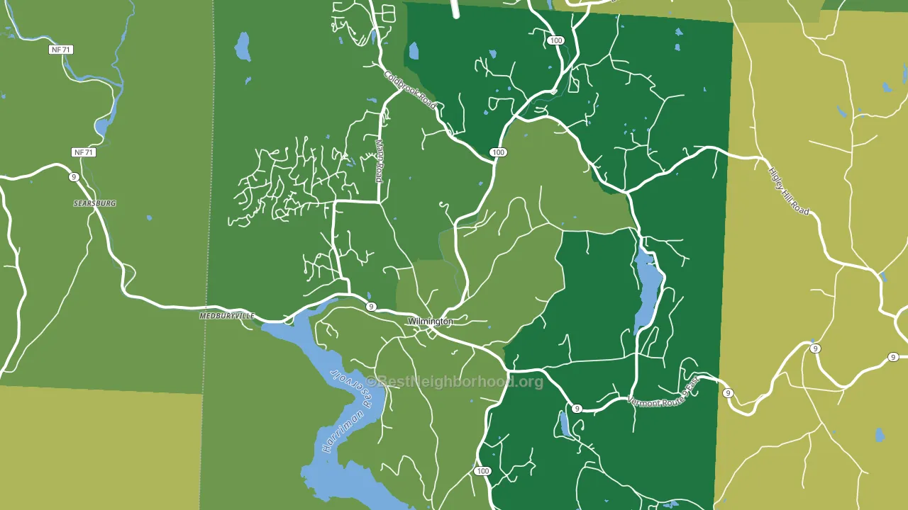 05363, VT block-group voter-turnout map