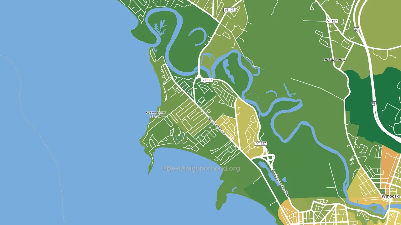 05408, VT block-group voter-turnout map