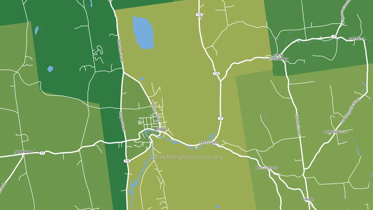 05443, VT block-group voter-turnout map