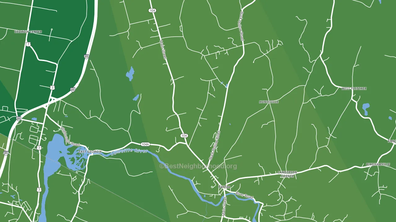 05454, VT block-group voter-turnout map