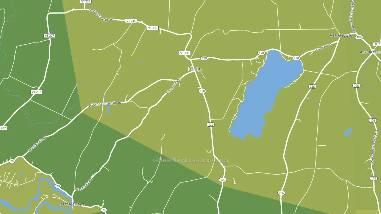 05457, VT block-group voter-turnout map