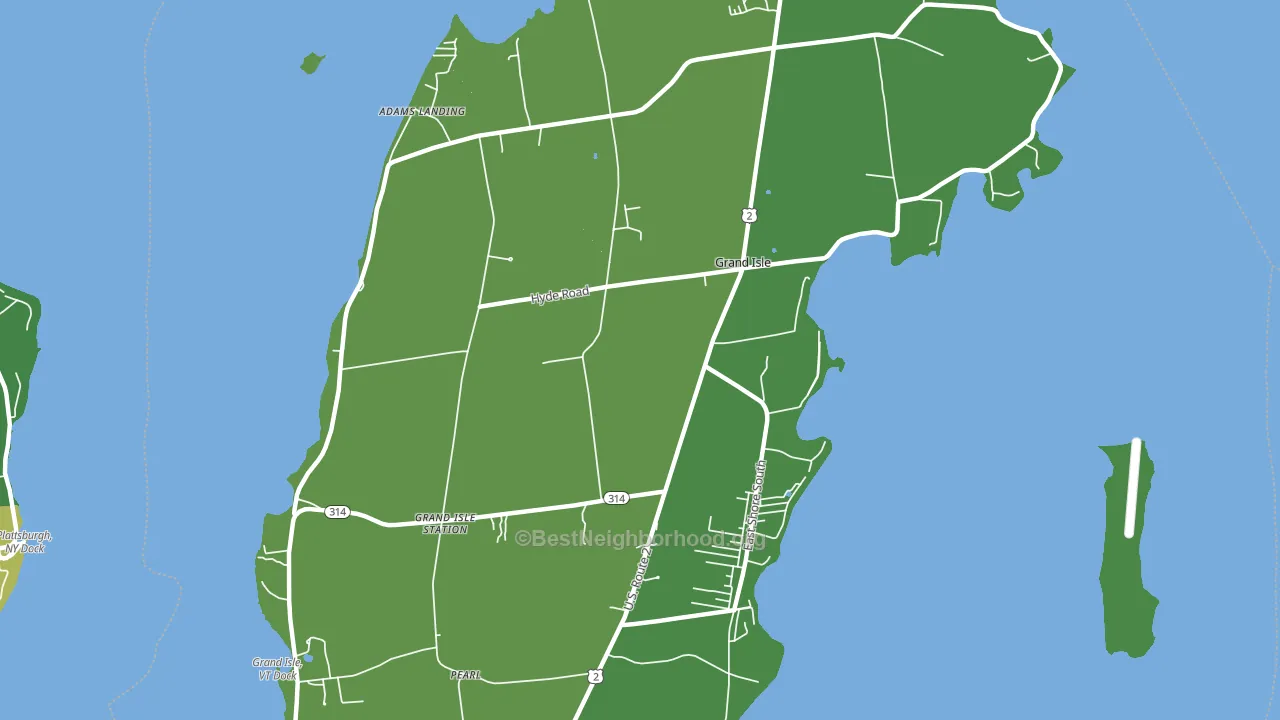 05458, VT block-group voter-turnout map
