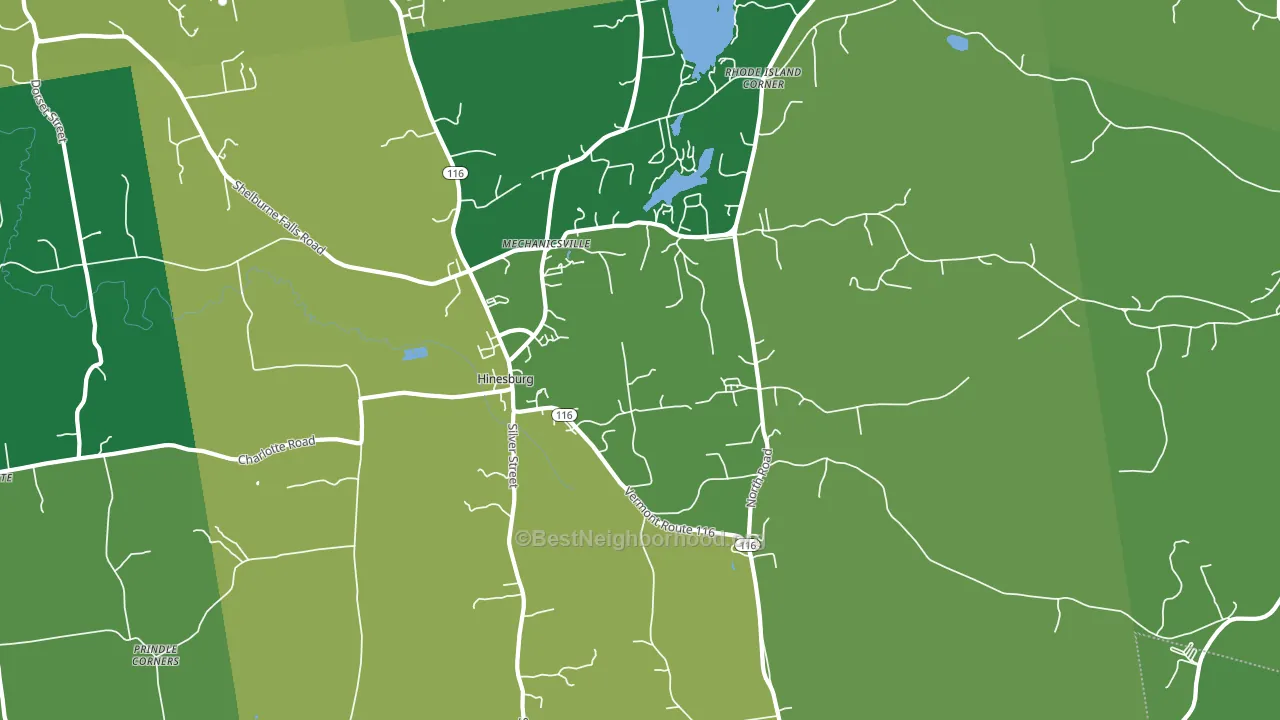 05461, VT block-group voter-turnout map