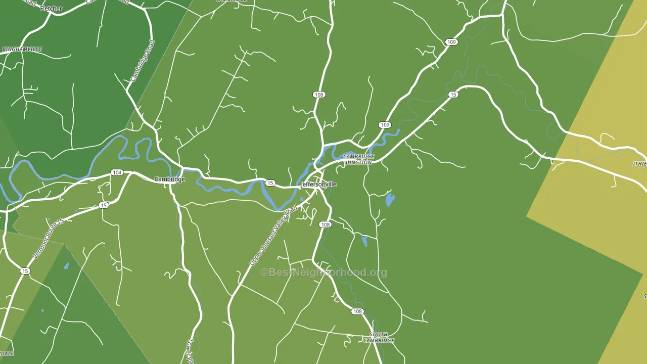 05464, VT block-group voter-turnout map