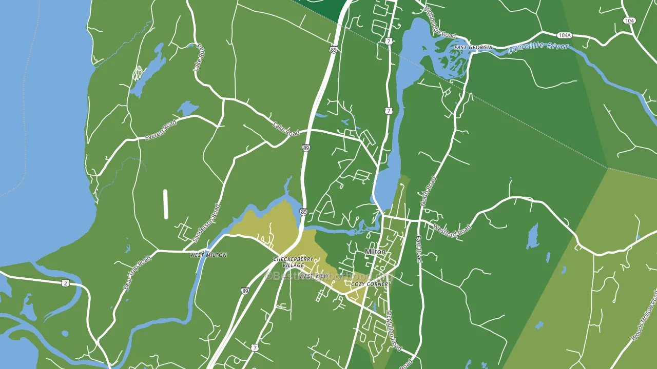 05468, VT block-group voter-turnout map