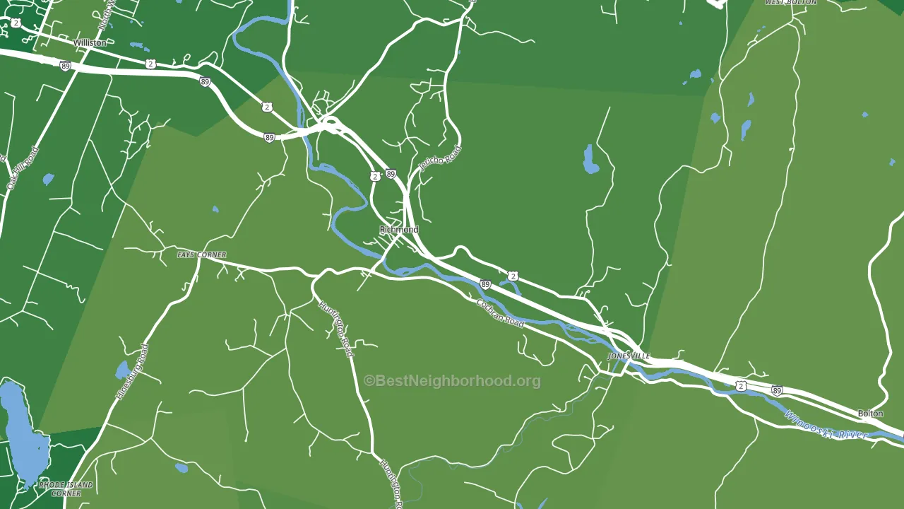 05477, VT block-group voter-turnout map