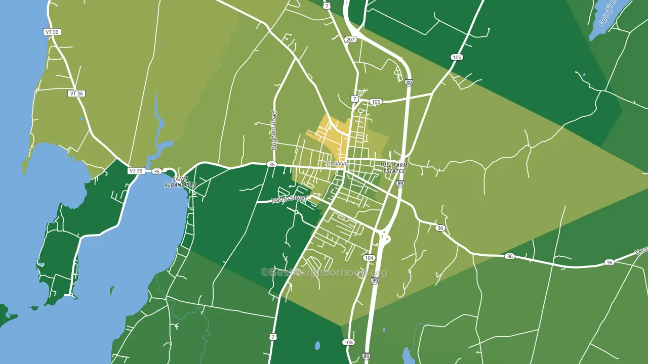 05478, VT block-group voter-turnout map