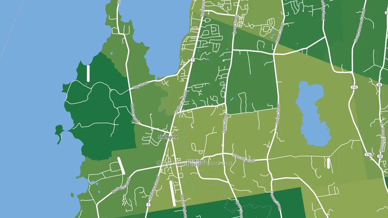 05482, VT block-group voter-turnout map