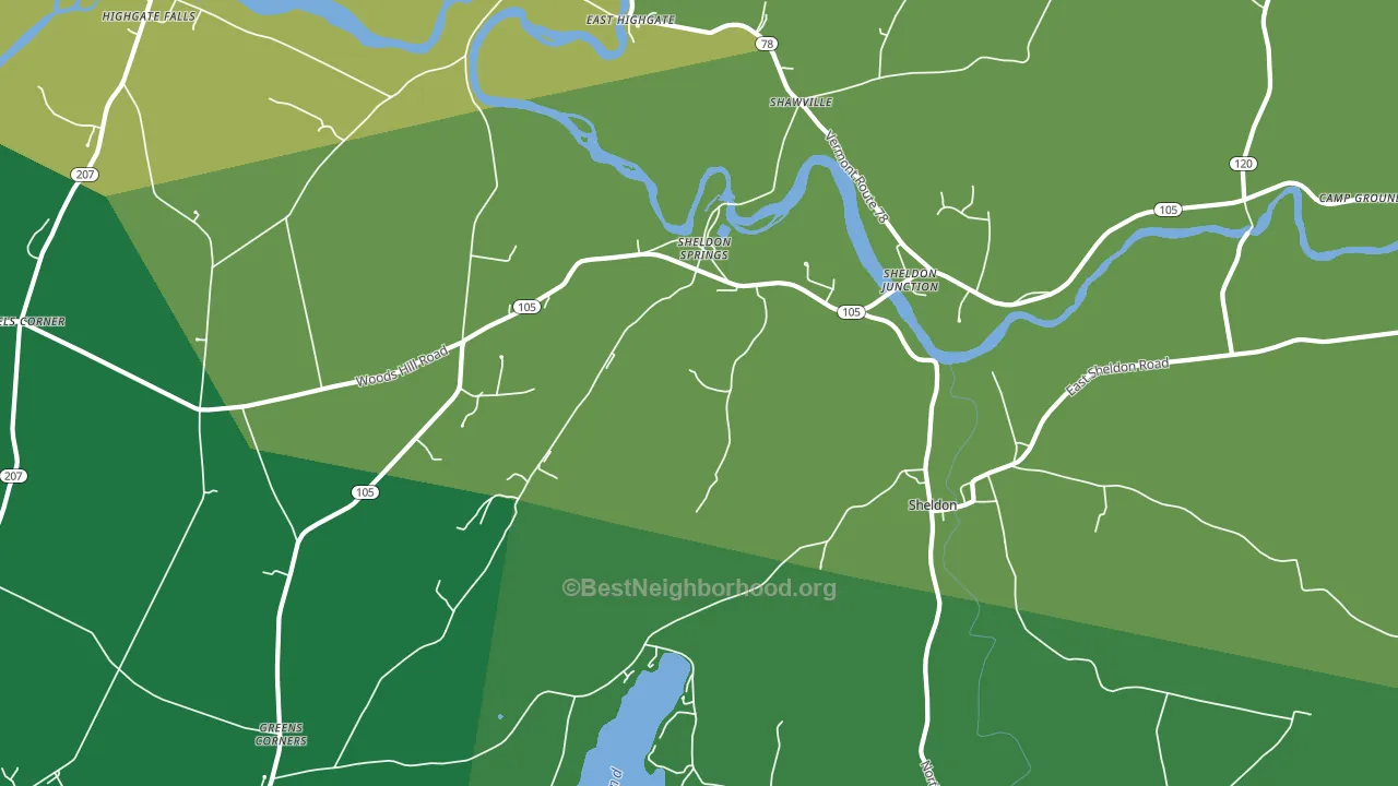 05483, VT block-group voter-turnout map