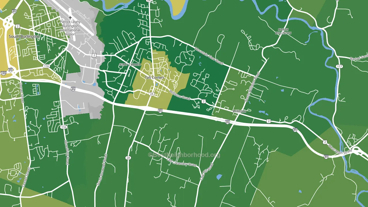 05495, VT block-group voter-turnout map