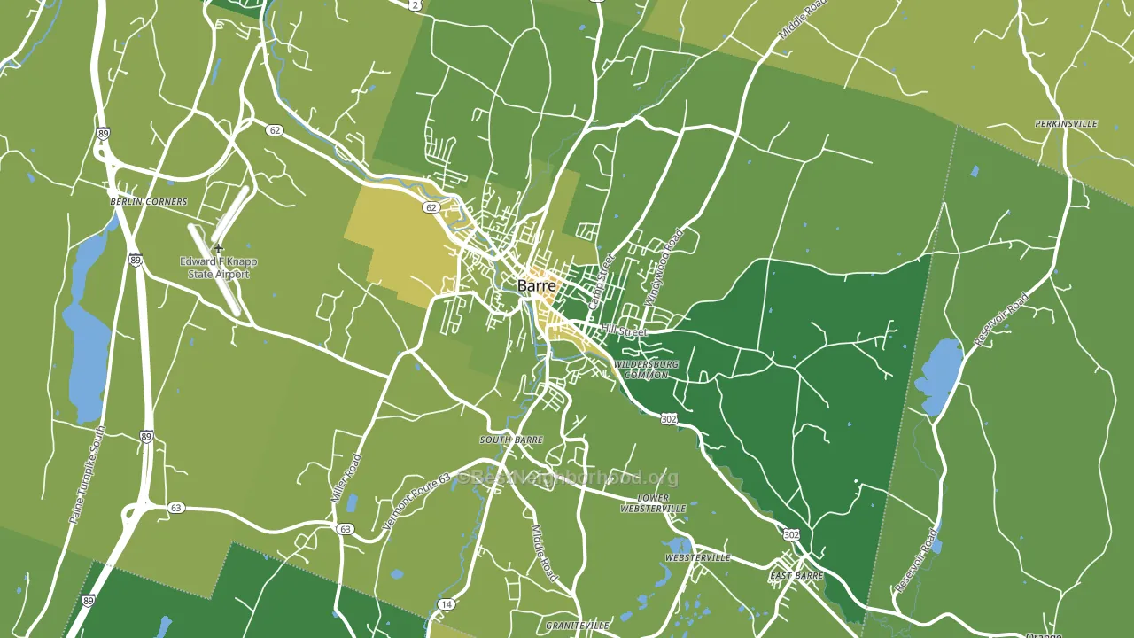 05641, VT block-group voter-turnout map