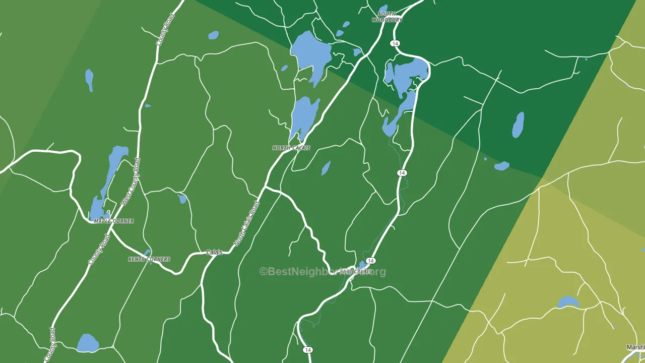 05650, VT block-group voter-turnout map