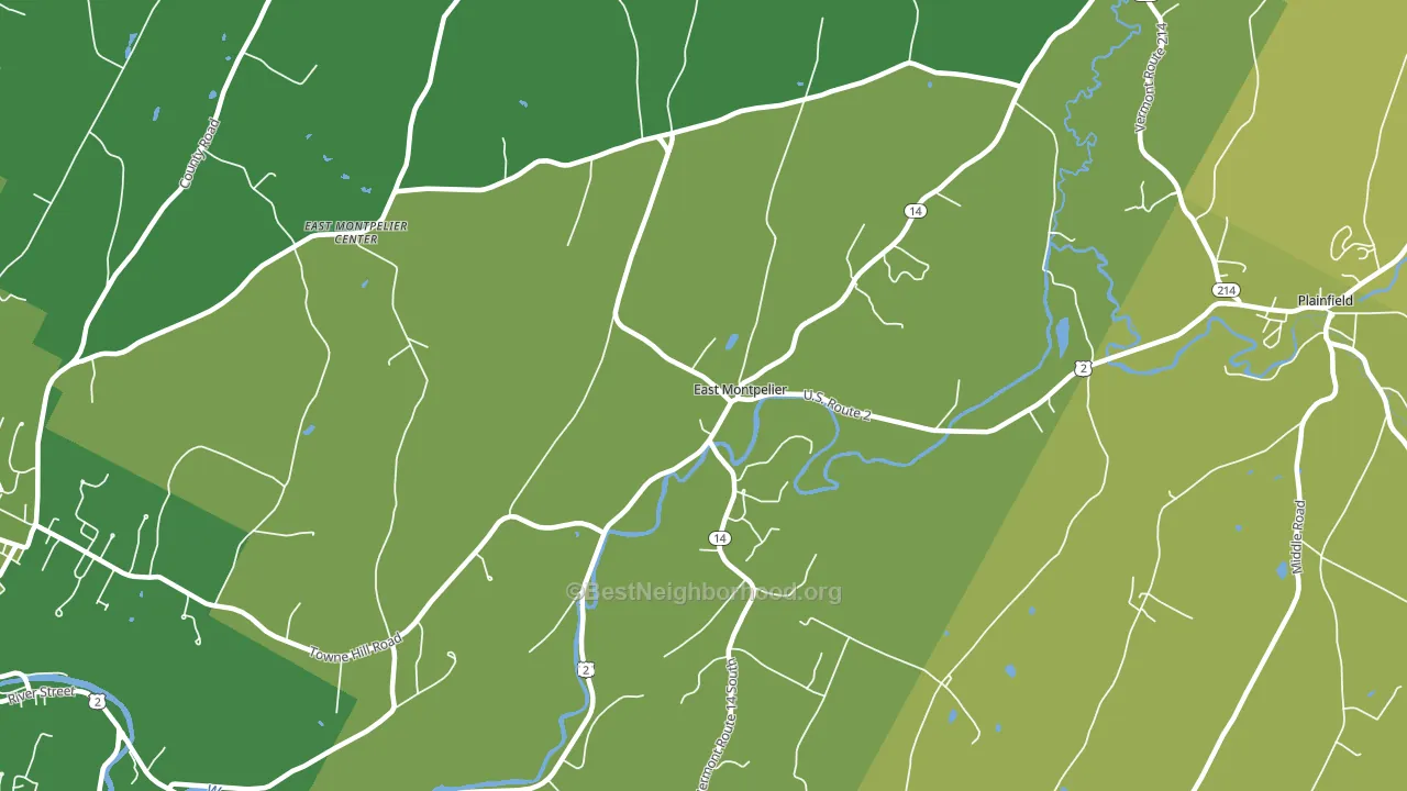 05651, VT block-group voter-turnout map