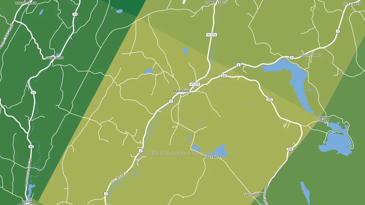 05658, VT block-group voter-turnout map