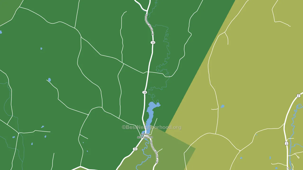 05666, VT block-group voter-turnout map