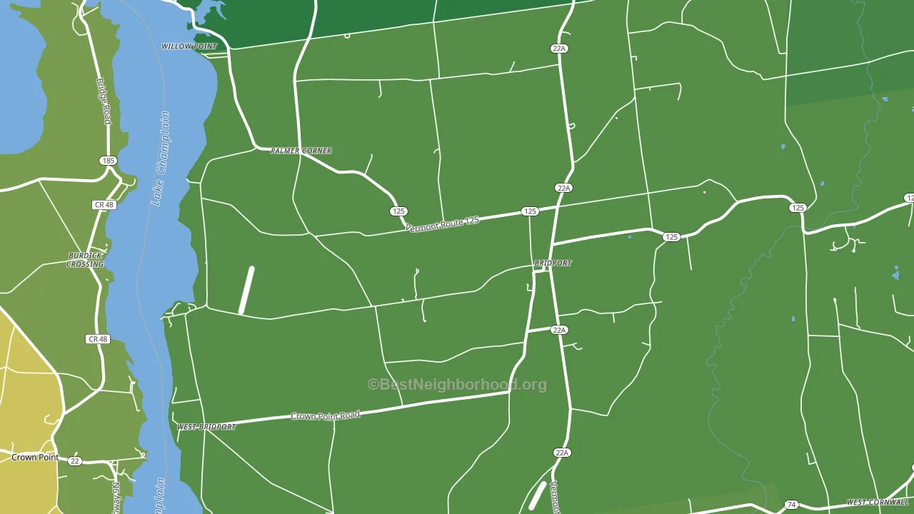 05734, VT block-group voter-turnout map