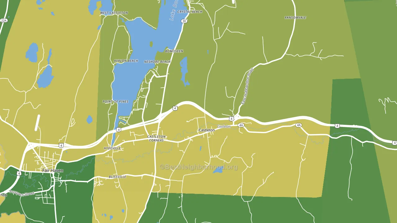 05735, VT block-group voter-turnout map