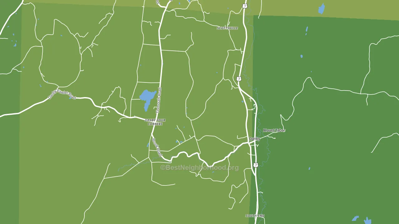 05739, VT block-group voter-turnout map