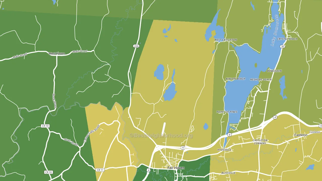 05743, VT block-group voter-turnout map