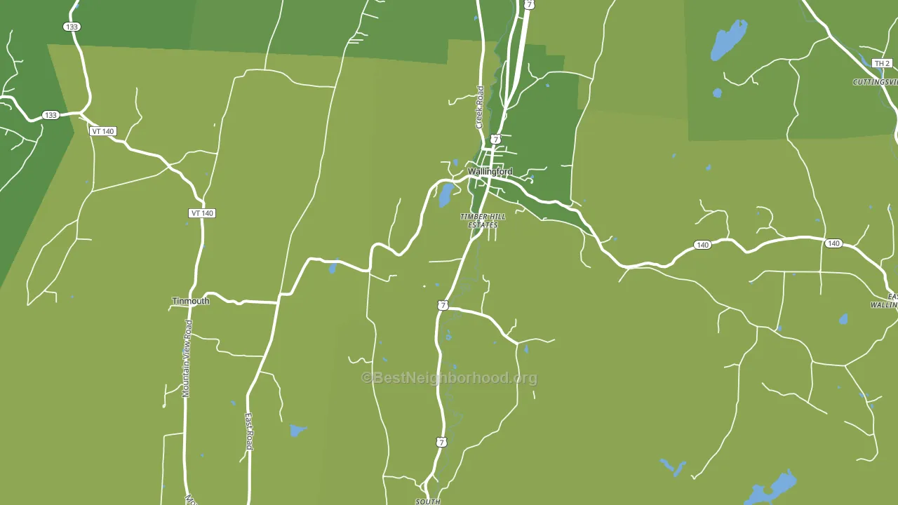 05773, VT block-group voter-turnout map